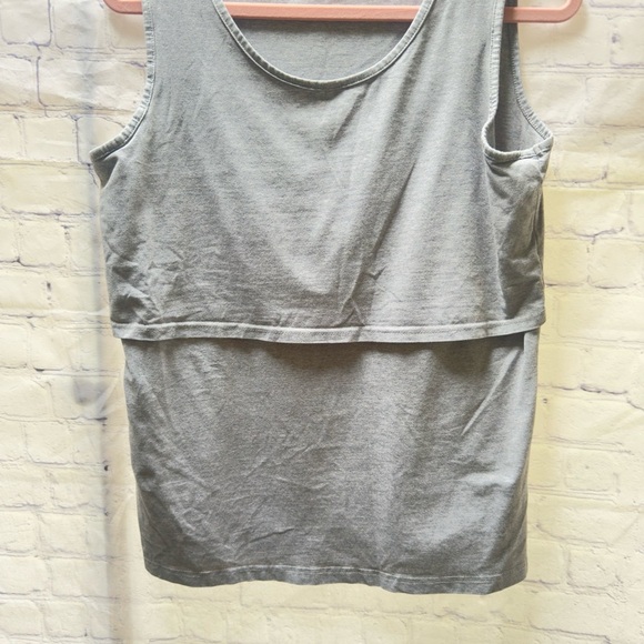 SMALLSHOW Sleeveless Maternity Nursing Tank Top Gray Size MEDIUM (Small Show) - Picture 5 of 12